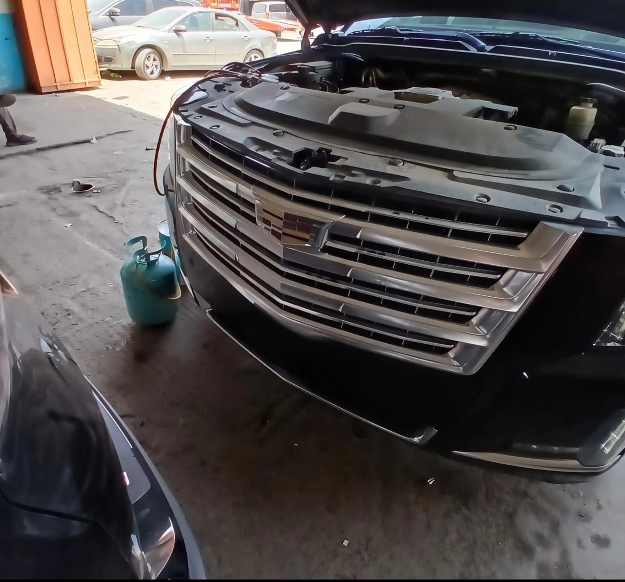 سيارة مخدومة في المركز المعتمد رقم 14